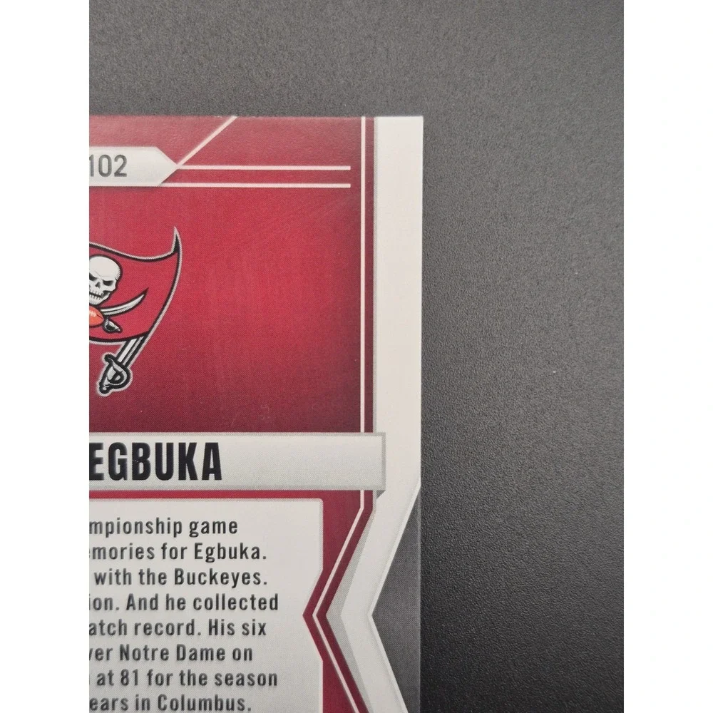 2025 Panini‎ Donruss Elite Emeka Egbuka #102 Rookies Pink Ink (RC) Buccaneers